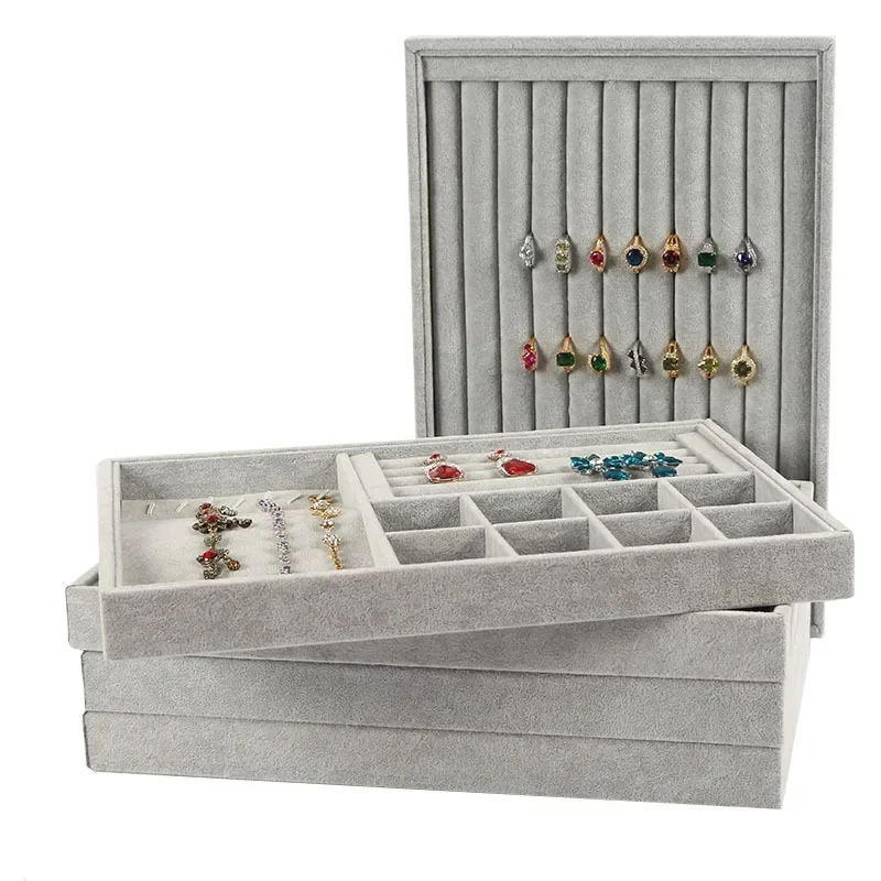 

Velvet jewelry tray, ice velvet ring, necklace, earrings, bracelet, jewelry, jade storage box