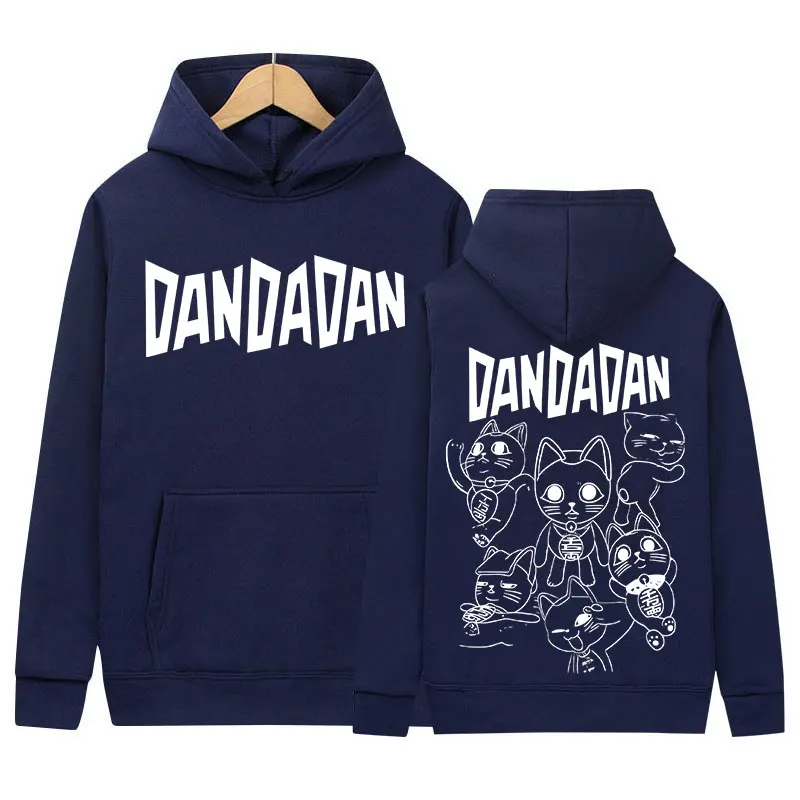 Anime giapponese Dandadan Okarun Dan Da Dan Felpa con cappuccio grafica Divertente stile gatto Uomo Donna Felpa in pile Y2K Vintage Harajuku Felpe con cappuccio