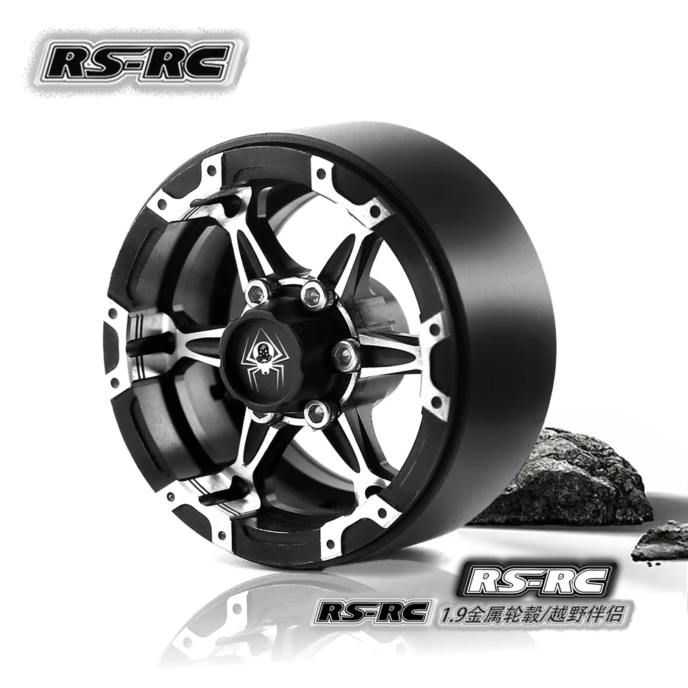 

RED SPIDER Metal Alloy 1.9-inch Beret Lock Wheels with 98mm Outer Diameter Rubber Tyres Suitable for Axial Wraith TRX-4 1/10 Sca