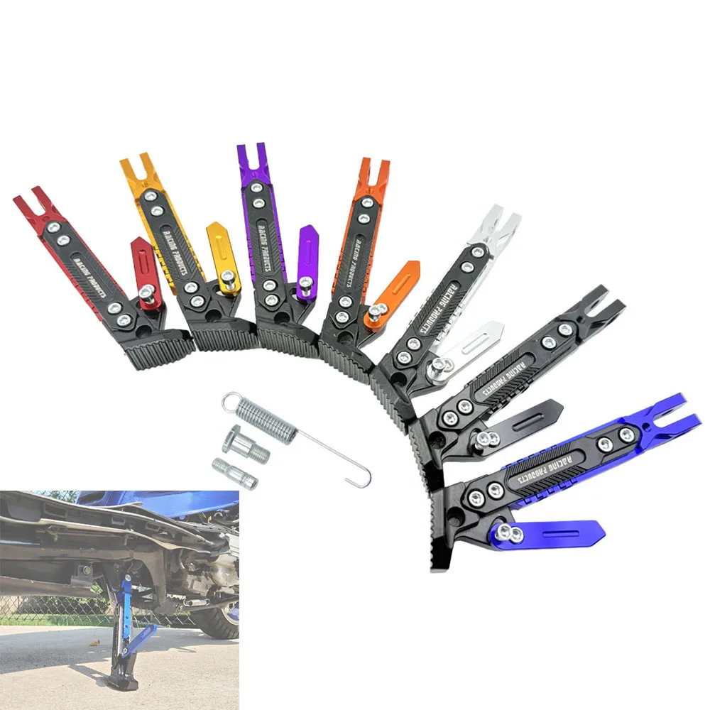 

Universal Motorcycle Kickstand Side Support Kick Bracket Foot Stand Adjustable Side Tripod for Motorbike Motocross Scooter Moped