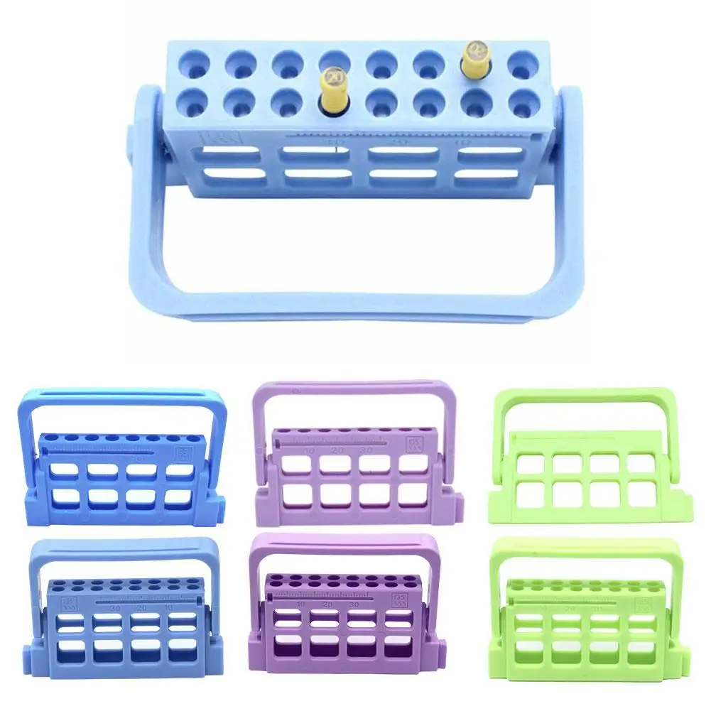 New Portable Dental Endo Files Holder Drill Storage Stand 8/16Holes Endo Tray For Endodontic Files Organizer Endo Box