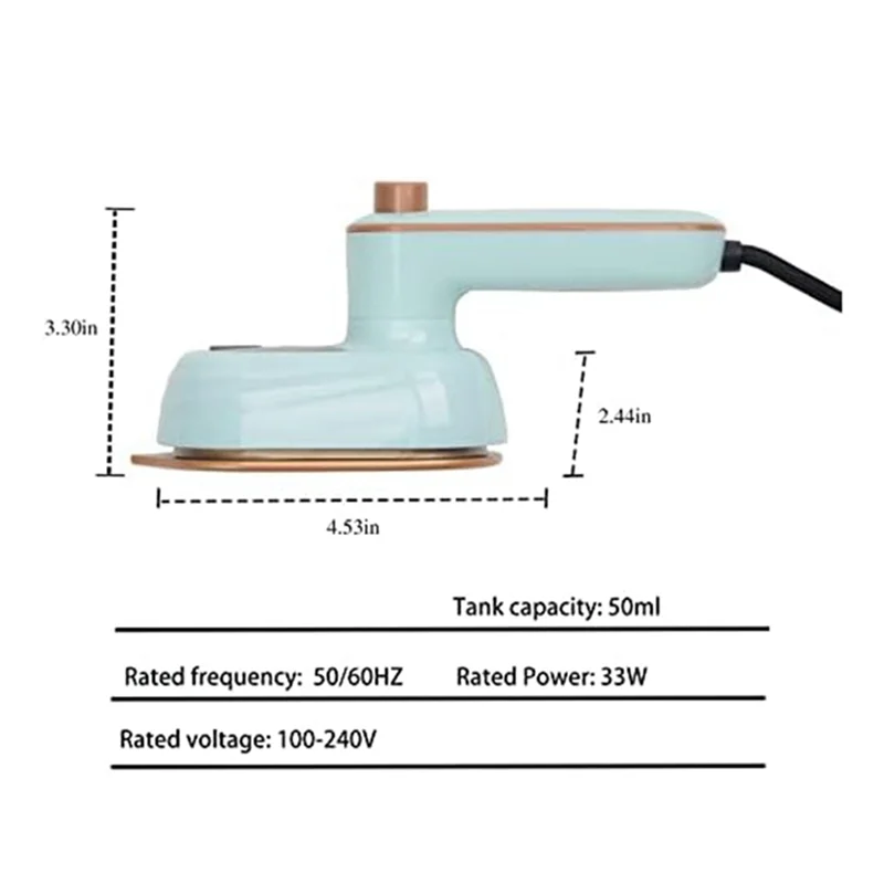 A26P Mini ferro da stiro a vapore ferro da viaggio ferro da stiro portatile a umido e asciutto casa viaggi d'affari con mini ferro da stiro a vapore facile da usare spina americana