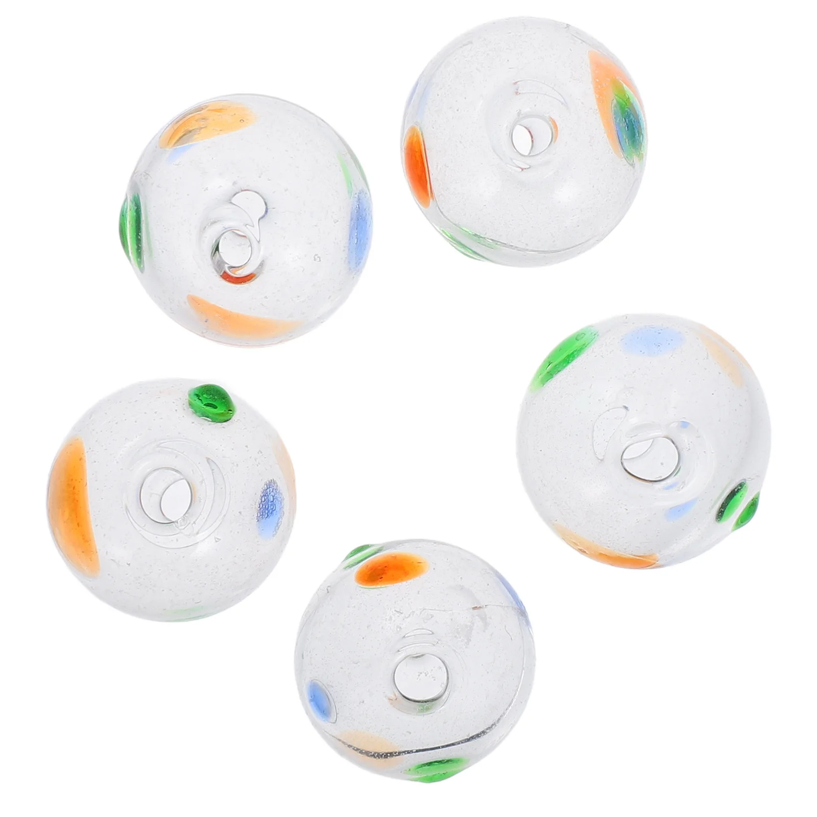 

5 шт., полые стеклянные бусины с колокольчиком для изготовления браслетов, бусины-разделители «сделай сам», художественные детали колокольчика, праздничные вечерние декорации, поставки