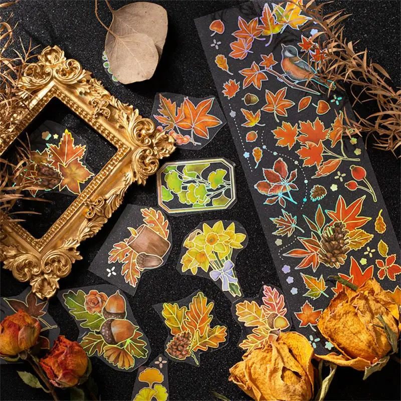 2SETS Material Paste Rich Patterns Waterproof And Durable Wonderful As A Wind Chime Fallen Leaves All Over Stickers