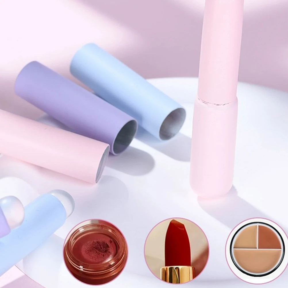 

3 Pcs Lip Brush Set Silicone Concealer Brushes Portable Lipstick Applicator for Lip Balm Makeup Tool