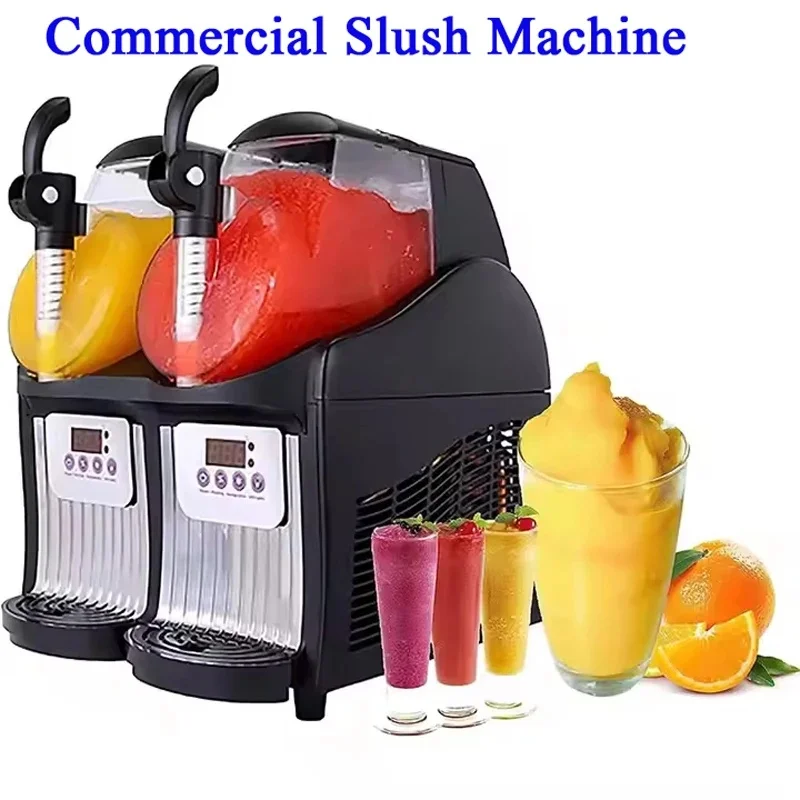 Commercial Slushy Machine 4L Single-Bowl Slush Frozen Drink Machine 300W Stainless Steel Margarita Smoothie Maker