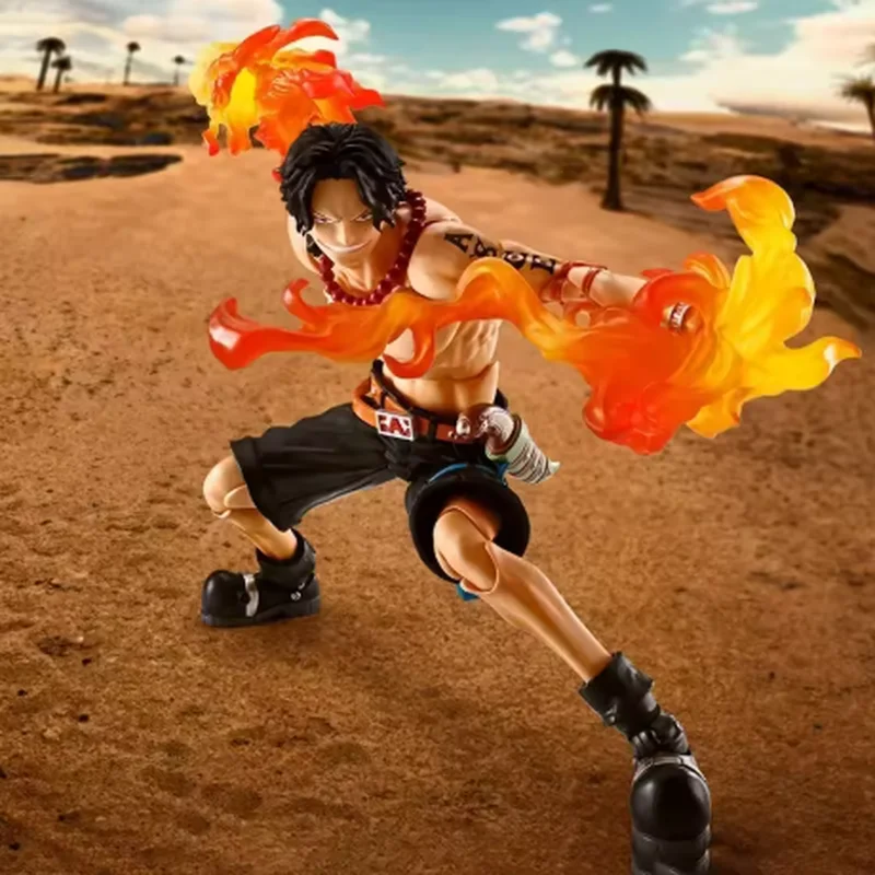 مجموعة شخصيات الحركة SHF قطعة واحدة - Portgas.D Ace Sabo Luffy Model Kit لعبة هدية لمجموعة الأطفال #6