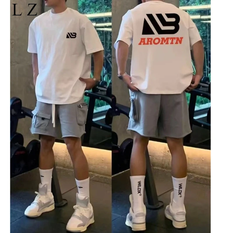 

Универсальная трендовая футболка с мотоциклетным алфавитом, мужская и женская свободная футболка с круглым вырезом в уличном стиле, повседневный топ с круглым вырезом и половиной рукавов