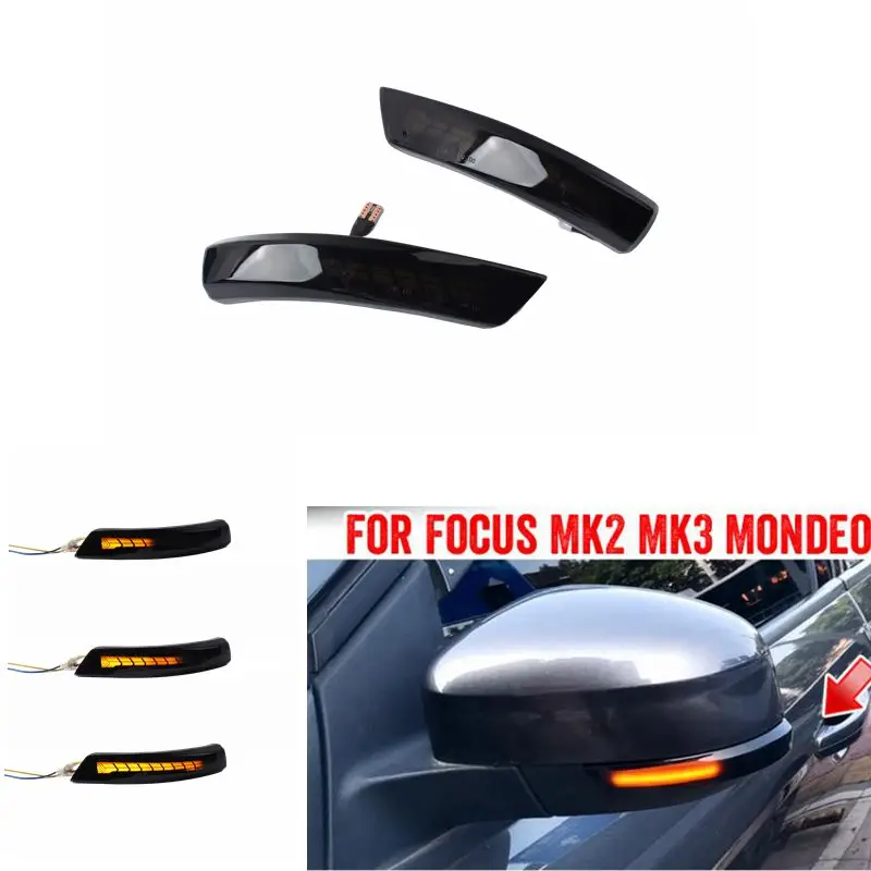 

Turn Signal Light Flowing Water Blinker Sequential Side Mirror Indicator Blinker For Ford Focus 2 3 Mk2 Mk3 For Mondeo Mk4 EU