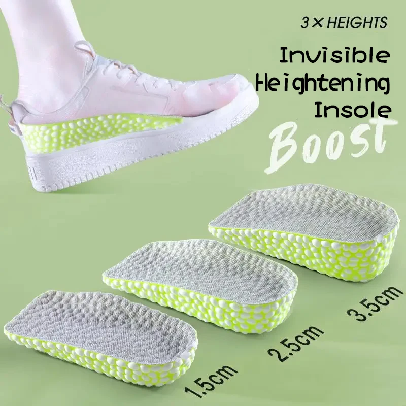 

Memory Foam Invisible Height Increase Insoles for Men Women Arch Support Orthopedic Insoles Sneakers Soft Elastic Sport Shoe Pad