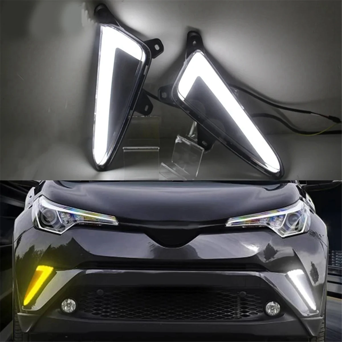 

Светодиодные дневные ходовые огни, стоп-сигналы для Toyota C-HR CHR XLE DRL, бамперные огни