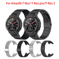 New Luxurious Stainless Metal Steel Band For Amazfit T Rex Pro Smart Watch Strap Metal Bracelet For Xiaomi Huami Amazfit T Rex2