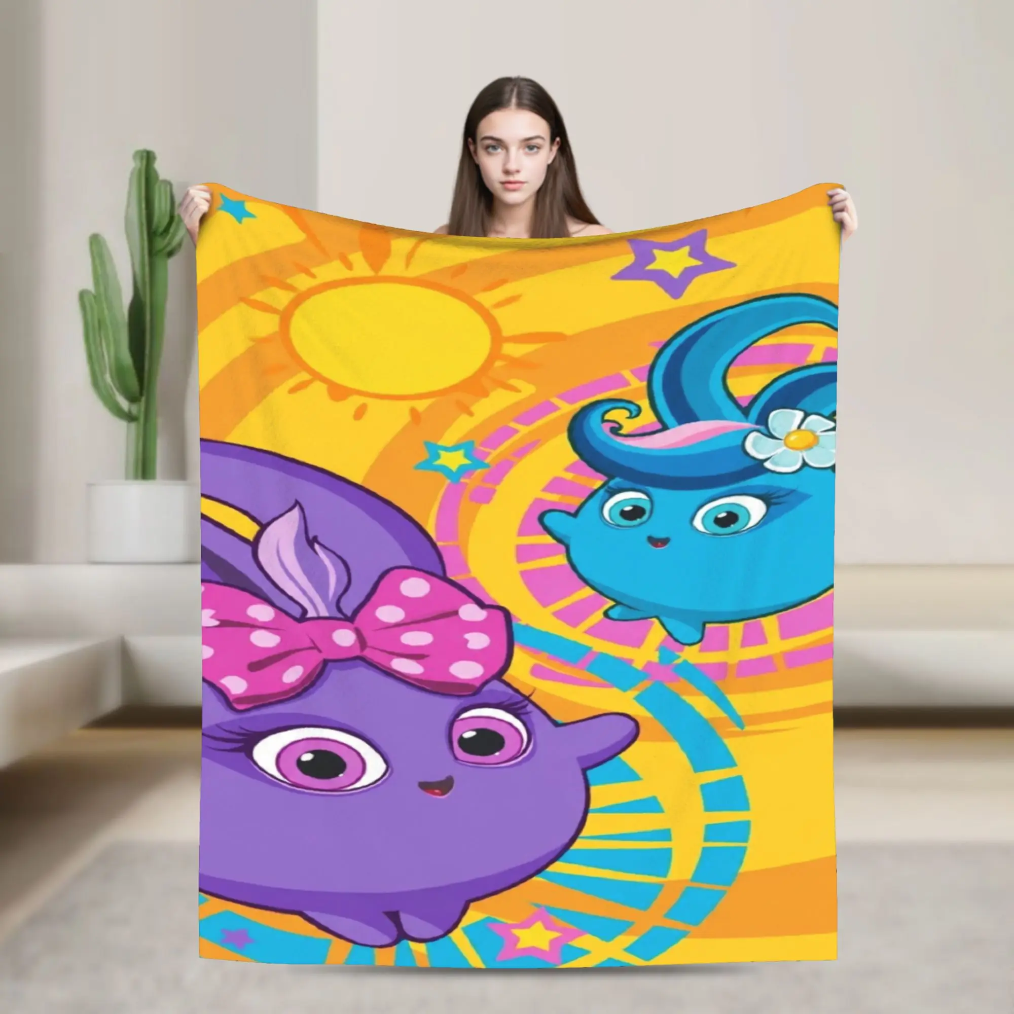 Relax Sunnys Bunnies cartoon Blanket Merch Sofa Decorative  Throw Blankets Super Soft Velvet for Travel