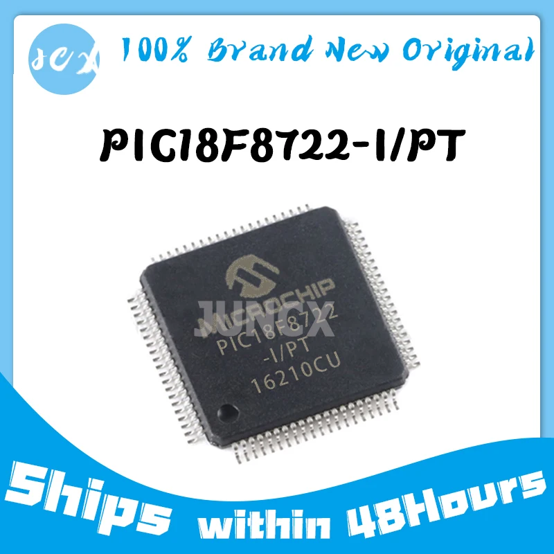 100% New PIC18F8722-I/PT PIC18F8722 IC MCU Chip TQFP-80