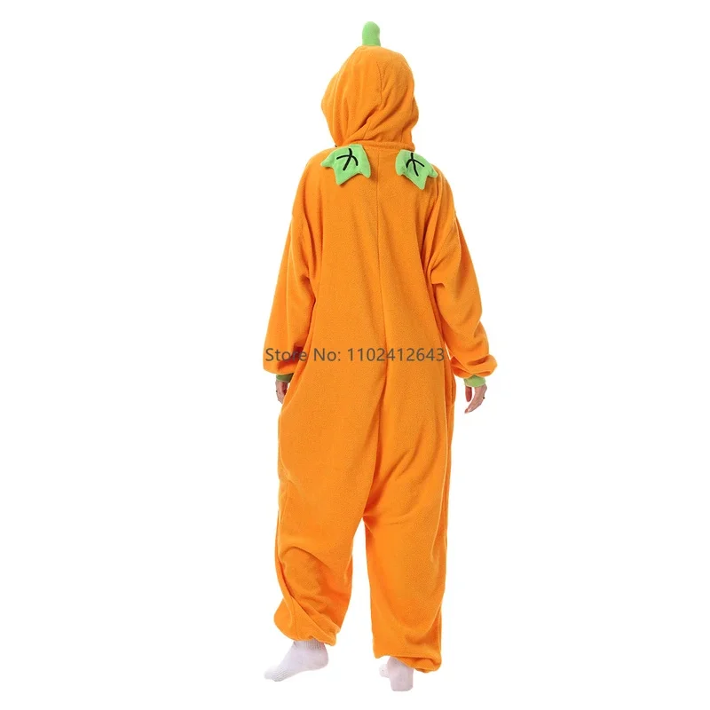 ELEIMOS Halloween Onesie calabaza para mujeres hombres adultos fruta Kigurumis pijamas dibujos animados pijama ropa de casa disfraz Cosplay