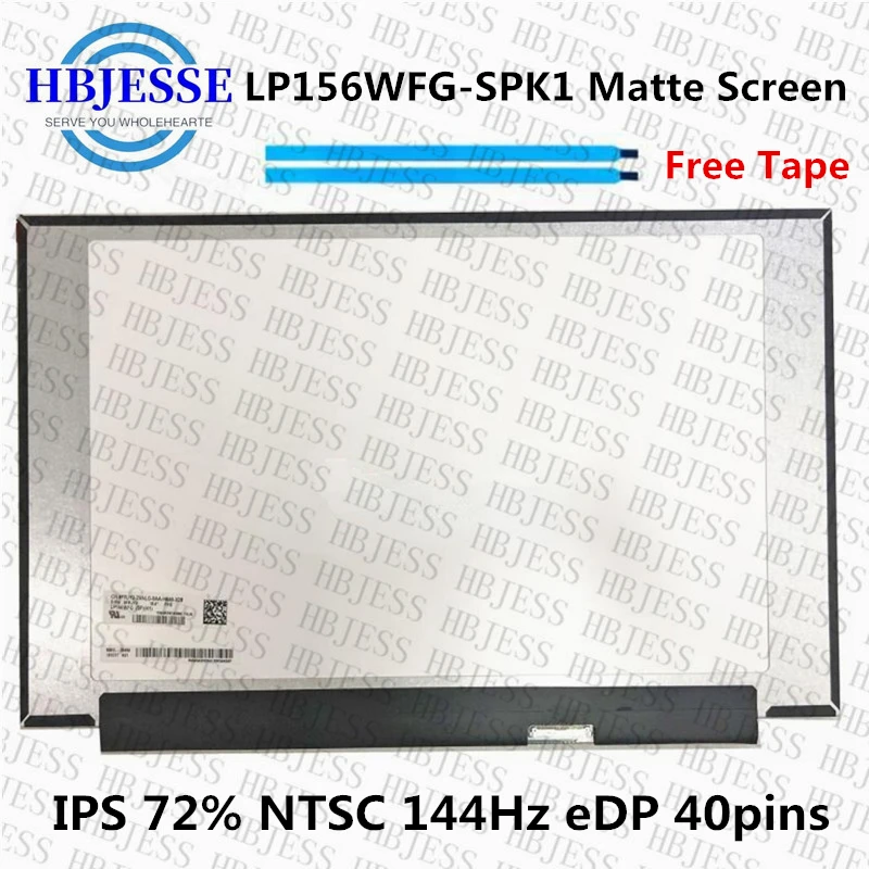 

Original 15.6 144Hz Laptop LCD Screen LP156WFG-SPK1 for Dell G7 7590 0FRJY2 IPS Gaming Display Panel 72% NTSC FHD1920x1080 40pin