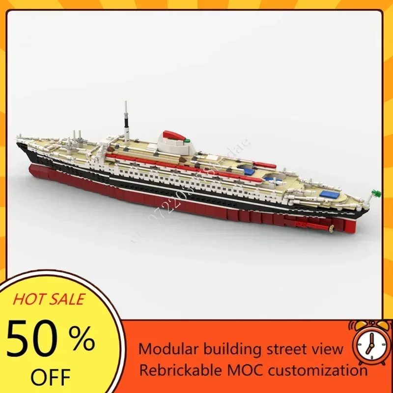 1907 pièces MOC Andrea Doria modèle de navire de guerre personnalisé blocs de construction ensemble de Puzzle-bricolage assemblage technique créatif enfants cadeau de noël