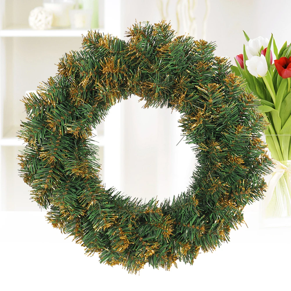 

30 Cm Front Door Lamp Wreath Decoration Wall Decorations Pine Wreaths with Bulb