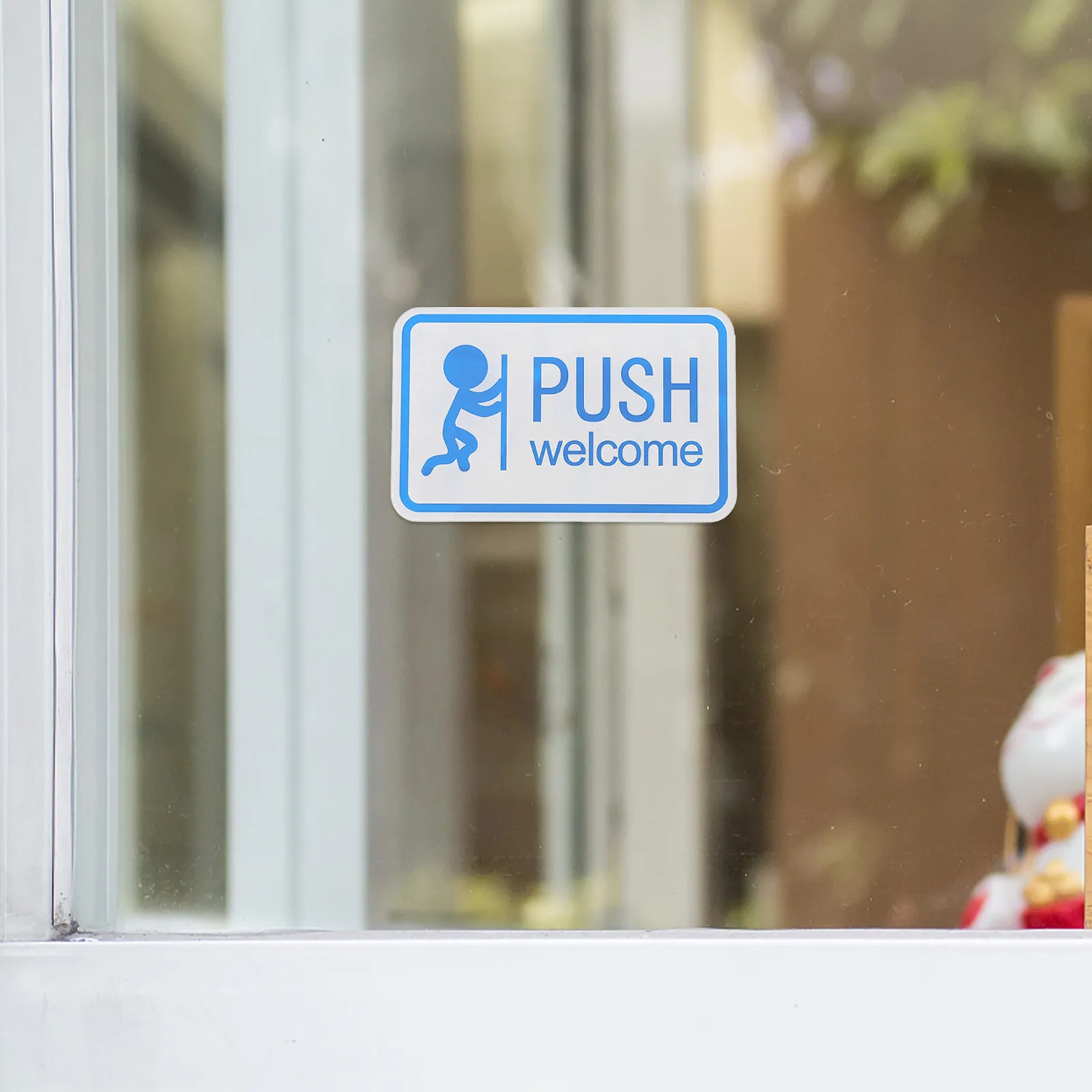 2Pcs Glass Acrylic Self-stick Push Pull Door Sign For Office Glass Door Retail Shop Indicator Bright Color Easy