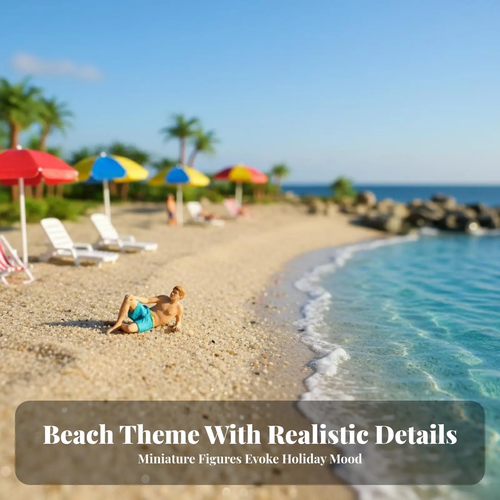 

1:64 Miniature People Figure Collectible 1:64 Miniature Beach Person Bathing Attire Miniature Model High Intricacy Tiny