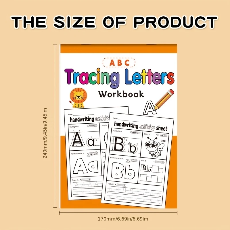 كتاب تمرينات بخط اليد باللغة الإنجليزية للأطفال، كتاب أنشطة ممتعة تحتوي على الرسوم التوضيحية الممتعة، 5 أنواع من الألعاب التفاعلية #3