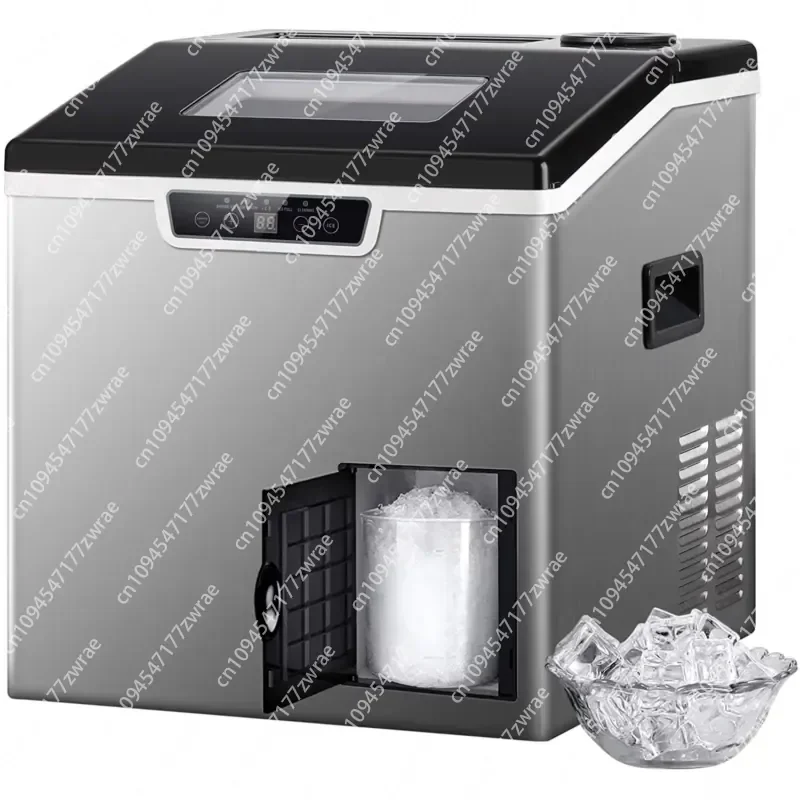 Stainless Steel Electric Ice Maker Shaver Manual/Auto Filling 20kg Capacity Cube Shaped LED Ice Making Machine Hotel Use