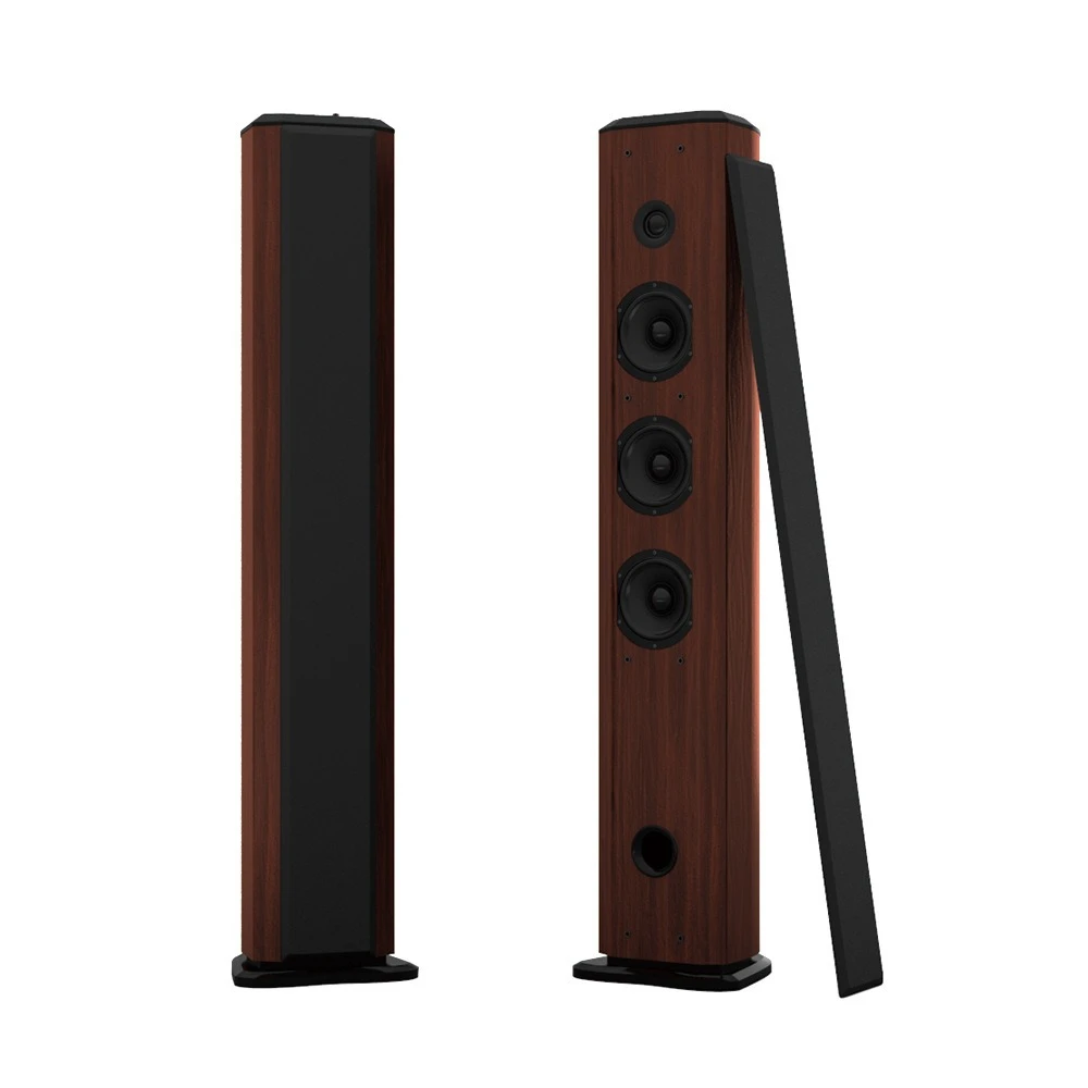 Home theater wireless bluetooth speaker floor-to-ceiling wooden subwoofer living room audio and video system speaker