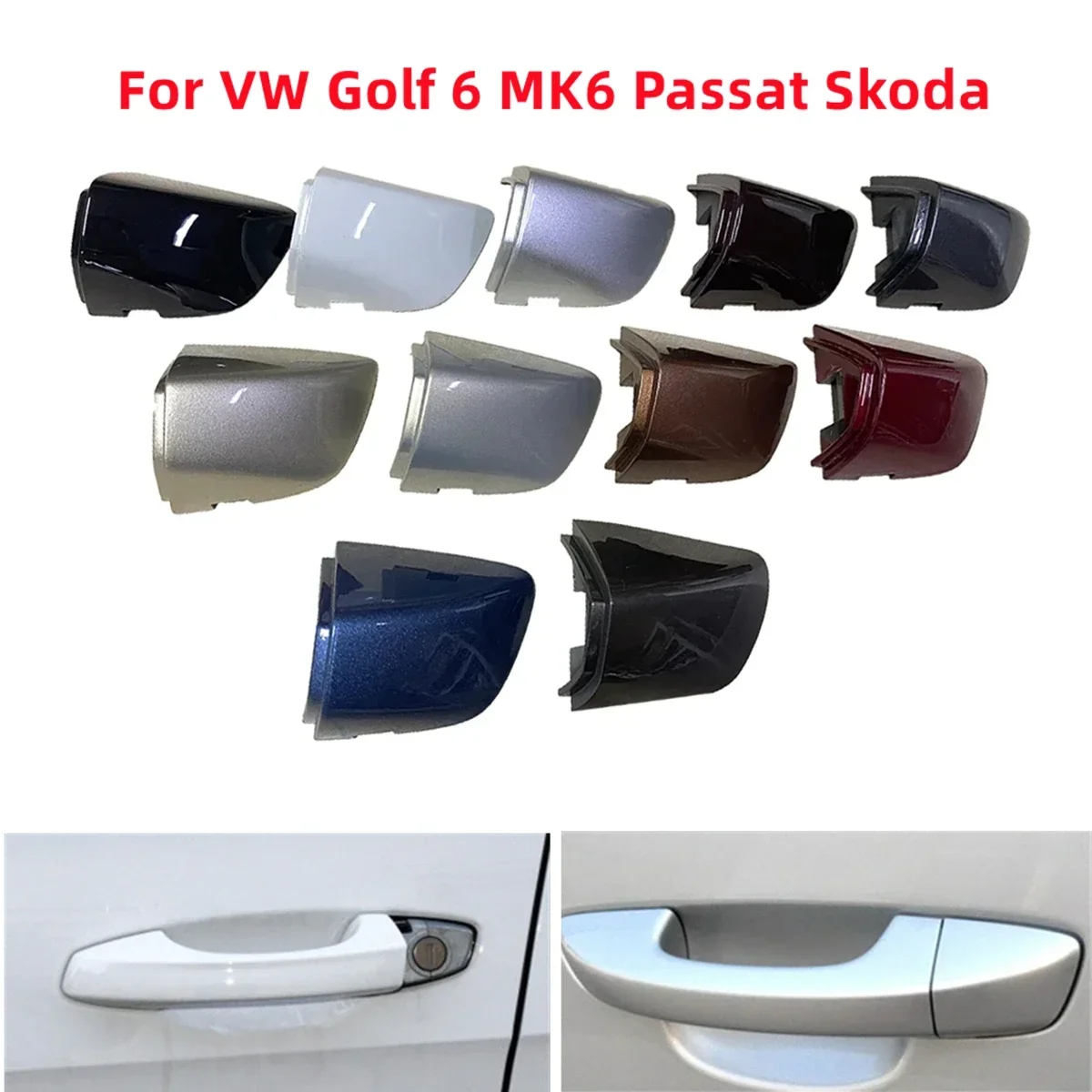 

1K8837879 1K8 837 879 For VW Golf 6 MK6 R32 Sharan Scirocco Skoda Superb Front Driver Side Door Handle Lock End Cap Key Cover