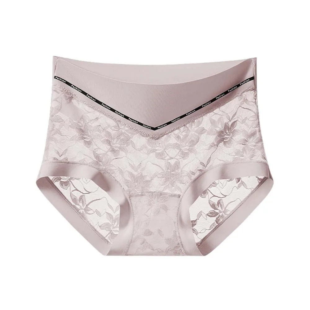 

High Waist Thin Lace Panties Belly Contracting Tummy Control Underwear Postpartum Body Shaper Seamless Waist Trainer