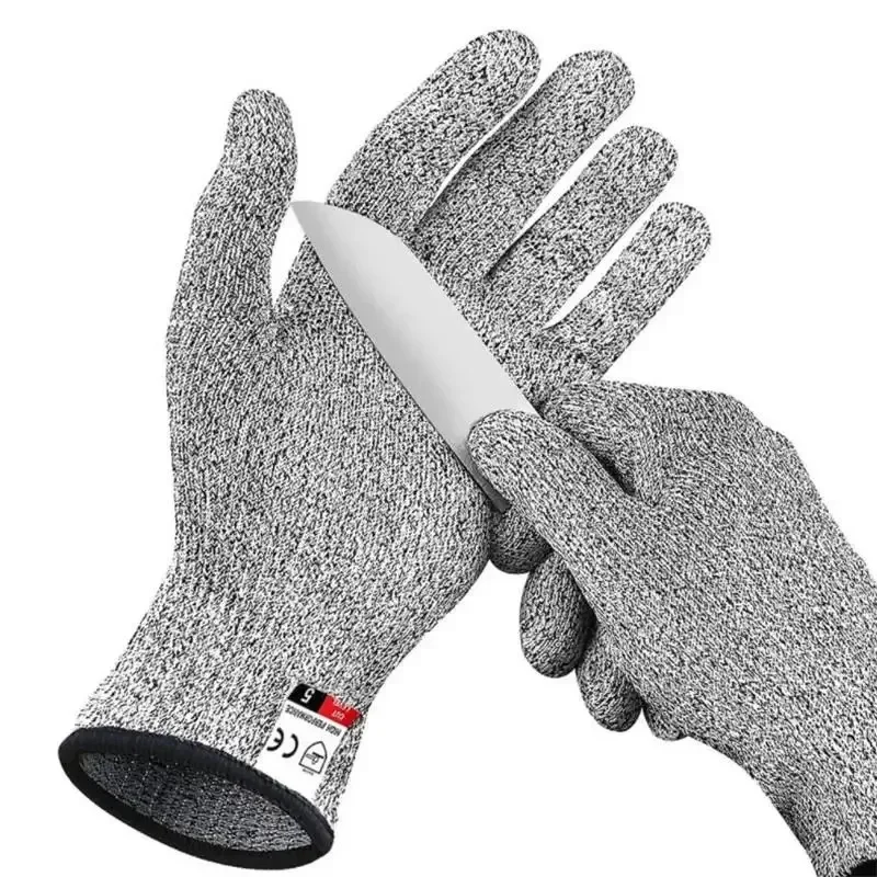 

5PCS Level 5 Cut Resistant Gloves Anti-Slip Wear Resistant for Workshop Fishing Fish Processing Work