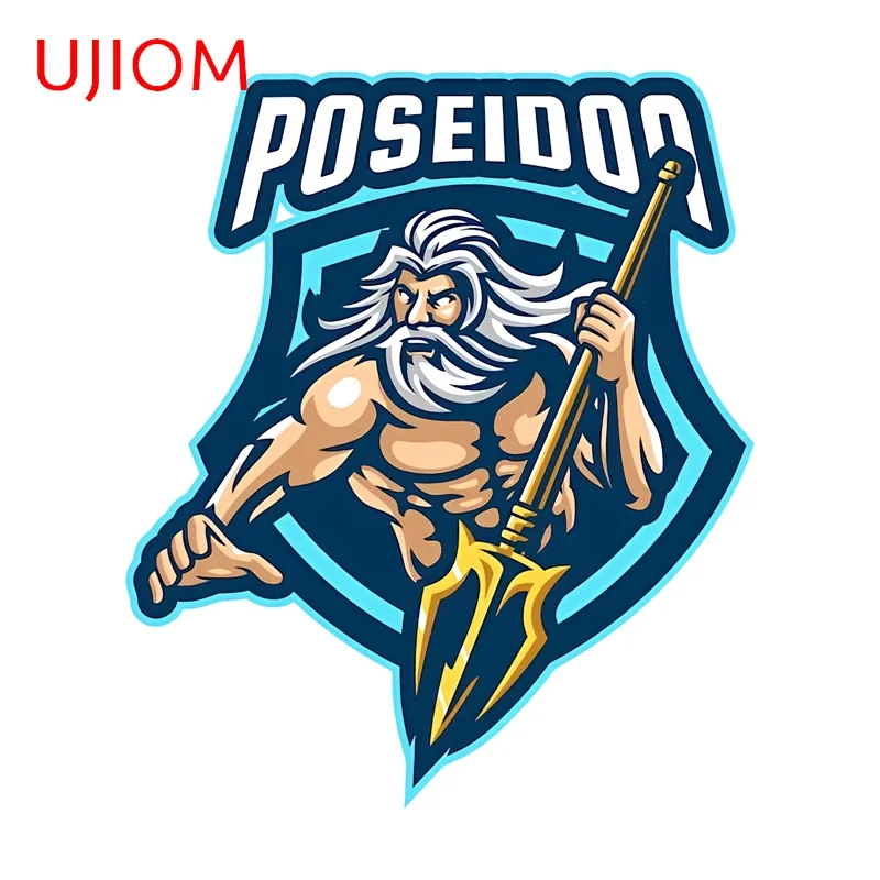 UJIOM Poseidon Logo Creative Wall Stickers Cool Attractive Light Switch Sofa Wall Decals Scratch-Proof Vinyl Bedroom Accessories