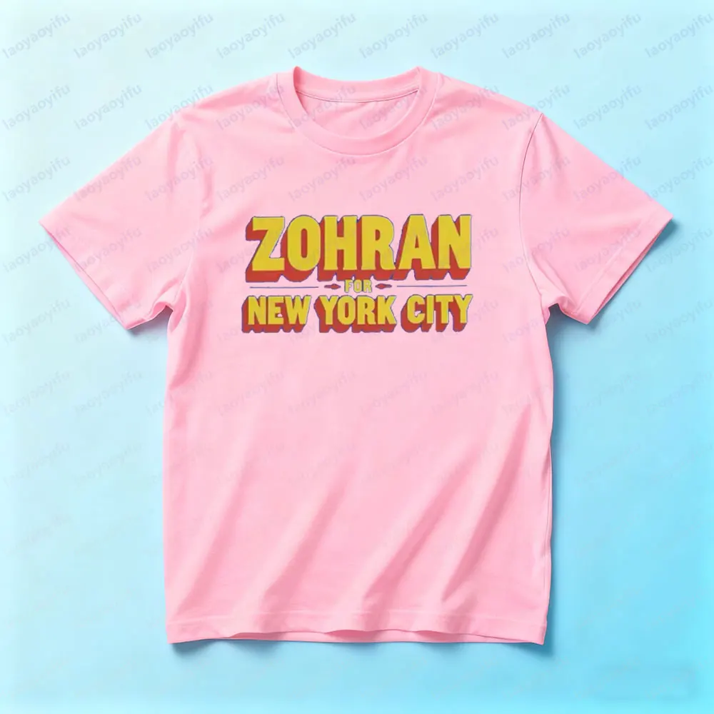 Zohran Mamdani لمدينة نيويورك مايور ميرش قميص Zohran Mamdani دعم تي شيرت أحدث الطراز الحديث العصري الرجال النساء للجنسين ملابس علوية من القطن