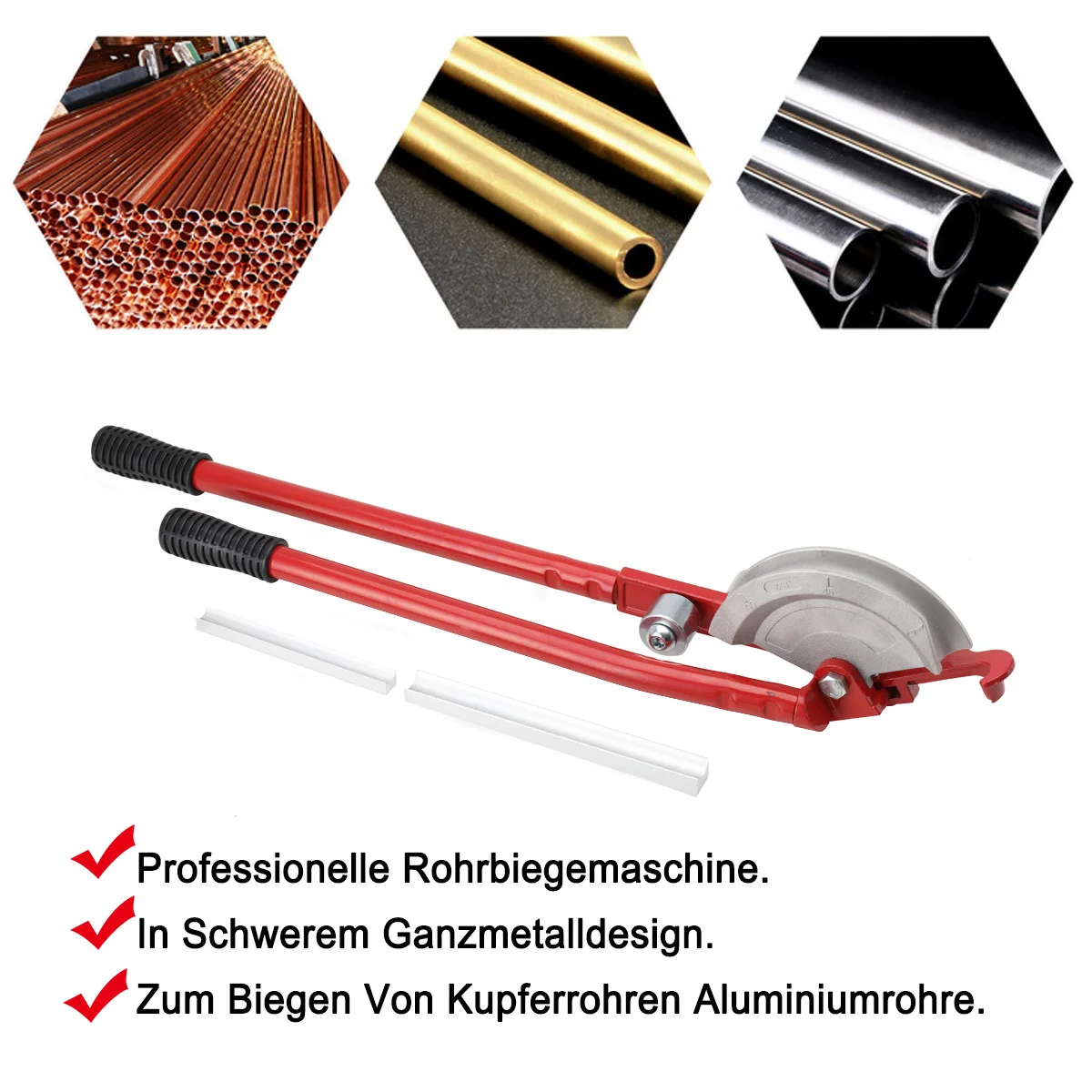 Kupferrohr-Biegemaschine, manueller Rohrbieger, 15 mm/22 mm, schweres Sanitärwerkzeug – Detail 2
