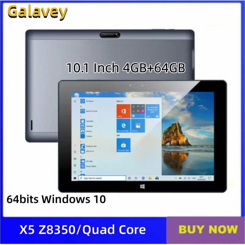 4GB RAM 64GB ROM 10,1 polegadas Windows 10 Tablet 64bits Intel Atom X5 Z8350 Quad Core 1920x1200IPS 8000mAh