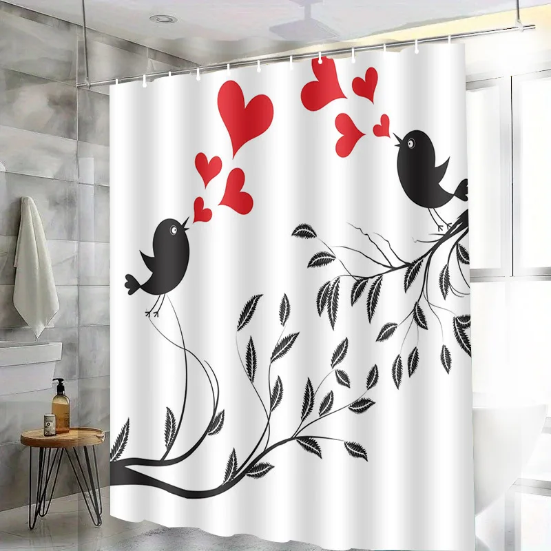 

Lovebird моющаяся грязеотталкивающая занавеска для душа насадка для душа водонепроницаемая полиэстеровая занавеска для ванны для домашнего декора аксессуары