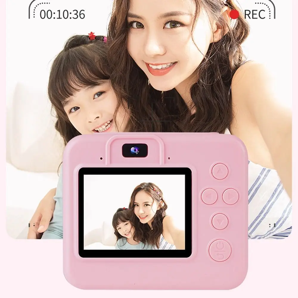 1080p HD Screen Kids Digital Camera Lanyard Portable Thermal Photo Printing Toy Selfie with 32G Card Instant Print Camera