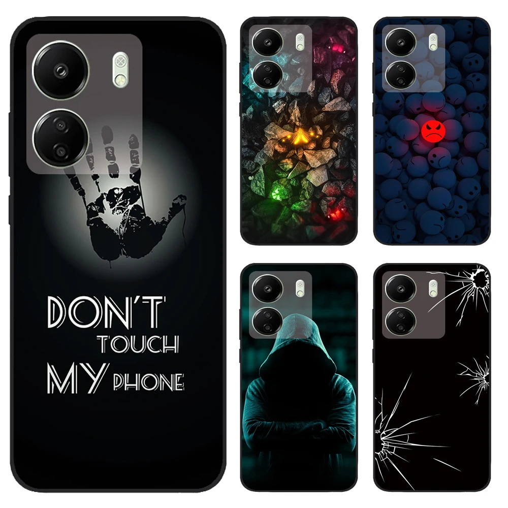 For Redmi 13C 4G Case Animals Soft Silicone TPU Phone Cases Back Cover For Xiaomi Redmi13C 13 C Wolf Protector Cute Girl Shell