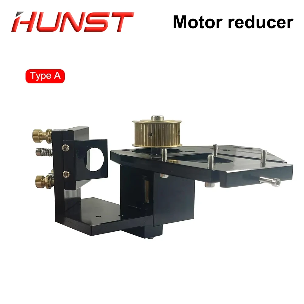 HUNST CO2 Black Motor Reducer Laser Mount Mirror 25mm Lens Integrated Mount for Laser Engraving and Cutting Machine.