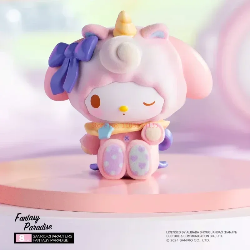 Sanrio Wonderland Series Cinnamoroll Pochacco Kuromi My Melody Anime Figure Model Decoration Ornament Kawaii Desktop Toys