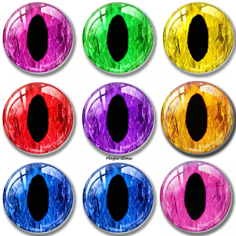 

Фотокабошоны из стекла 6 мм, 8 мм, 10 мм, 12 мм, 16 мм, 20 мм, 25 мм, 30 мм, 35 мм, круглые, для рукоделия, аксессуары для украшений, разноцветные глаза геккона