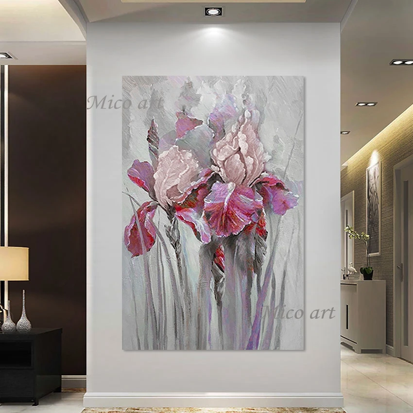 

Frameless African Abstract Floral Leaf Oil Painting Picture, Hand Drawing Canvas Wall Art, Sleeping Room Decor, Flower Artwork