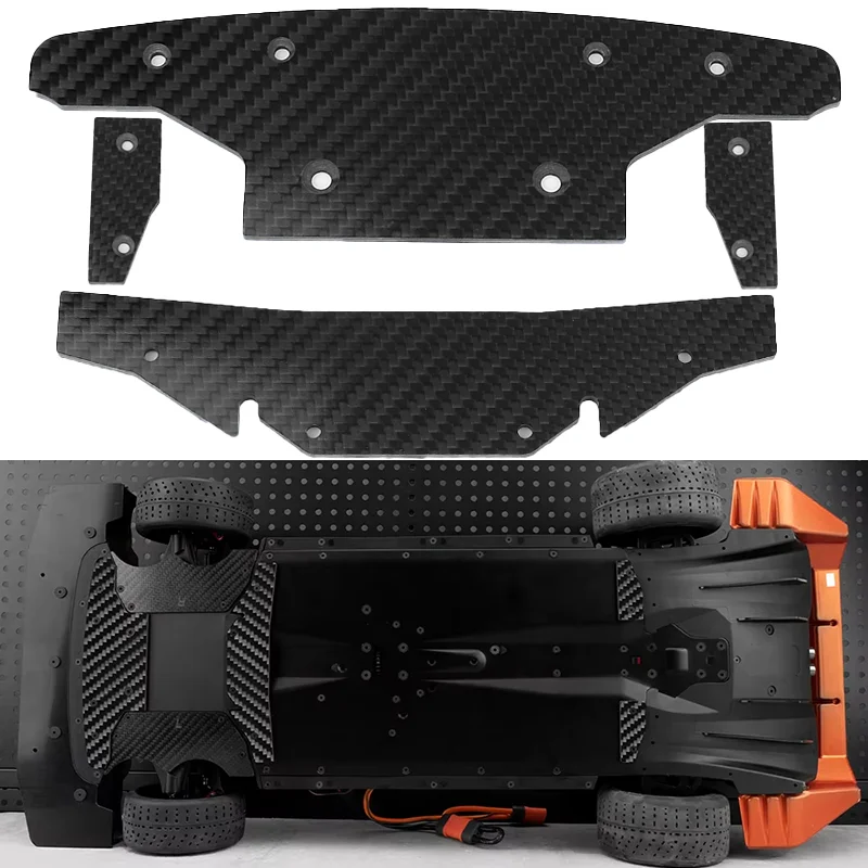 INFRACTION FELONY Carbon Fiber Chassis Armor Protection Skid Plate for 1/7 ARRMA RC Street Bash All-road Muscle Car