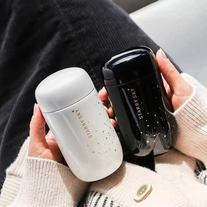 

Thermos Bottle 200ml Starry Sky Mini Small Capacity Leakproof Coffee Mug 304 Stainless Steel Vacuum Flask Cute Bottle Cup Gift