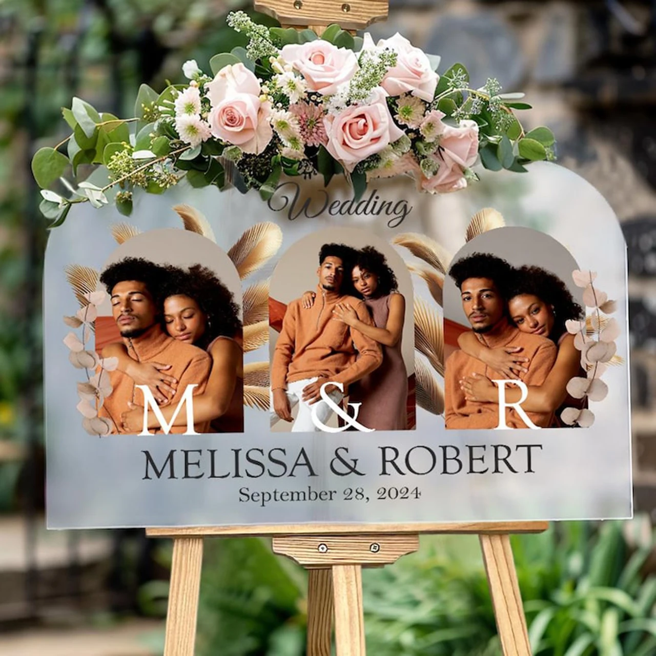 

Personalized Photo Wedding Welcome Sign Template Custom Photo Text Acrylic Minimalist Wedding Welcome Board Wedding Event Sign