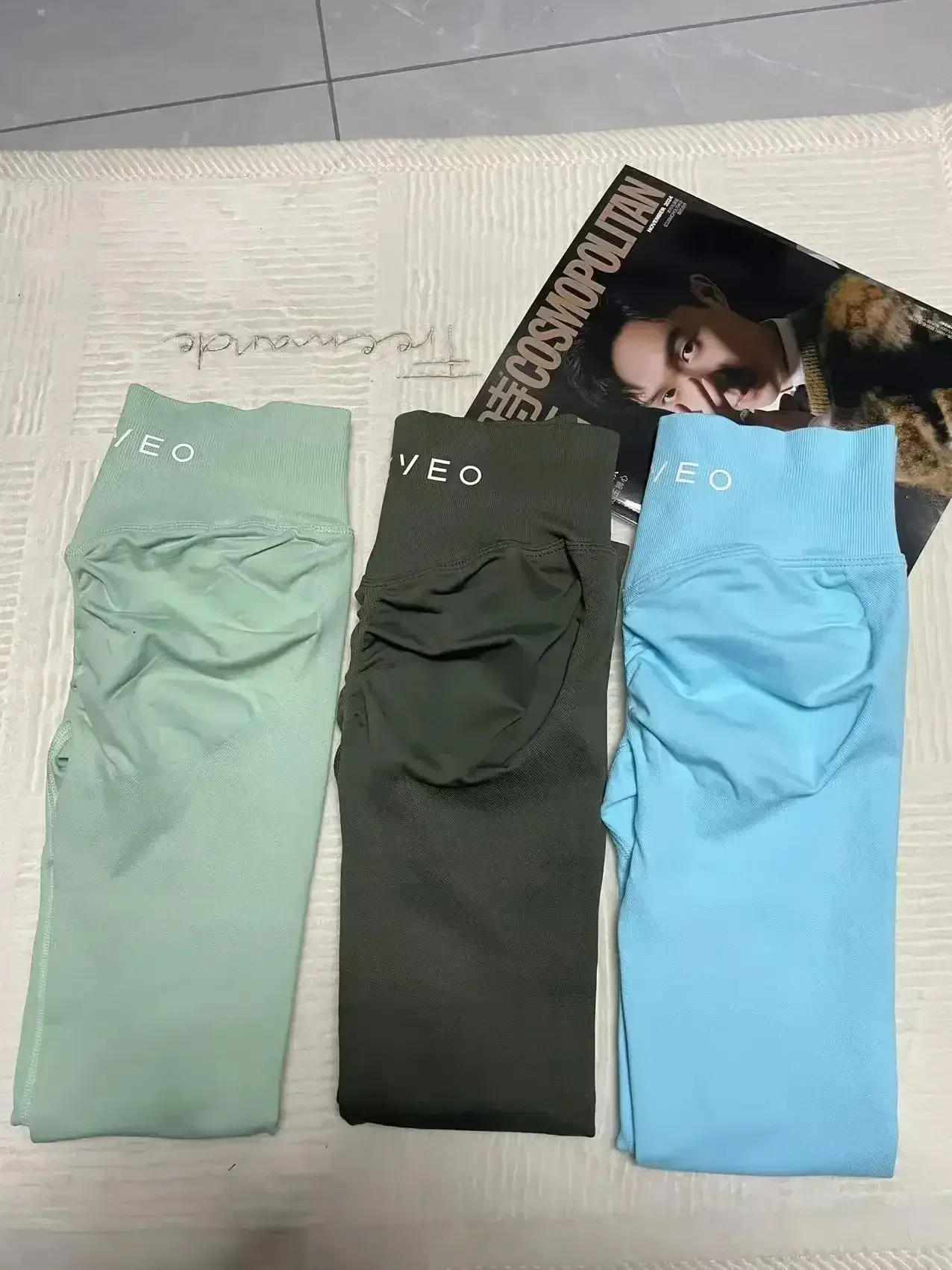 TEVEO Tights Jogging Women Seamless Pilates Yoga Pants High Quality Cycling Fitness Pants Ribs High Stretch Fitness Pants image 3