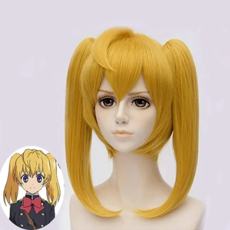 

dd12Anime Seraph of the End Halloween Party Cosplay Costume Women Military Uniform Costumes Set Mitsuba Sangu wig