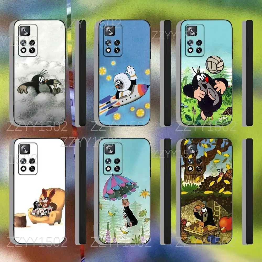 

L-Little M-Mole Cute Phone Case For Samsung S25,S24,Ultra,S20,S30,Plus,S22,S23,Ultra,Plus,5G Soft Black