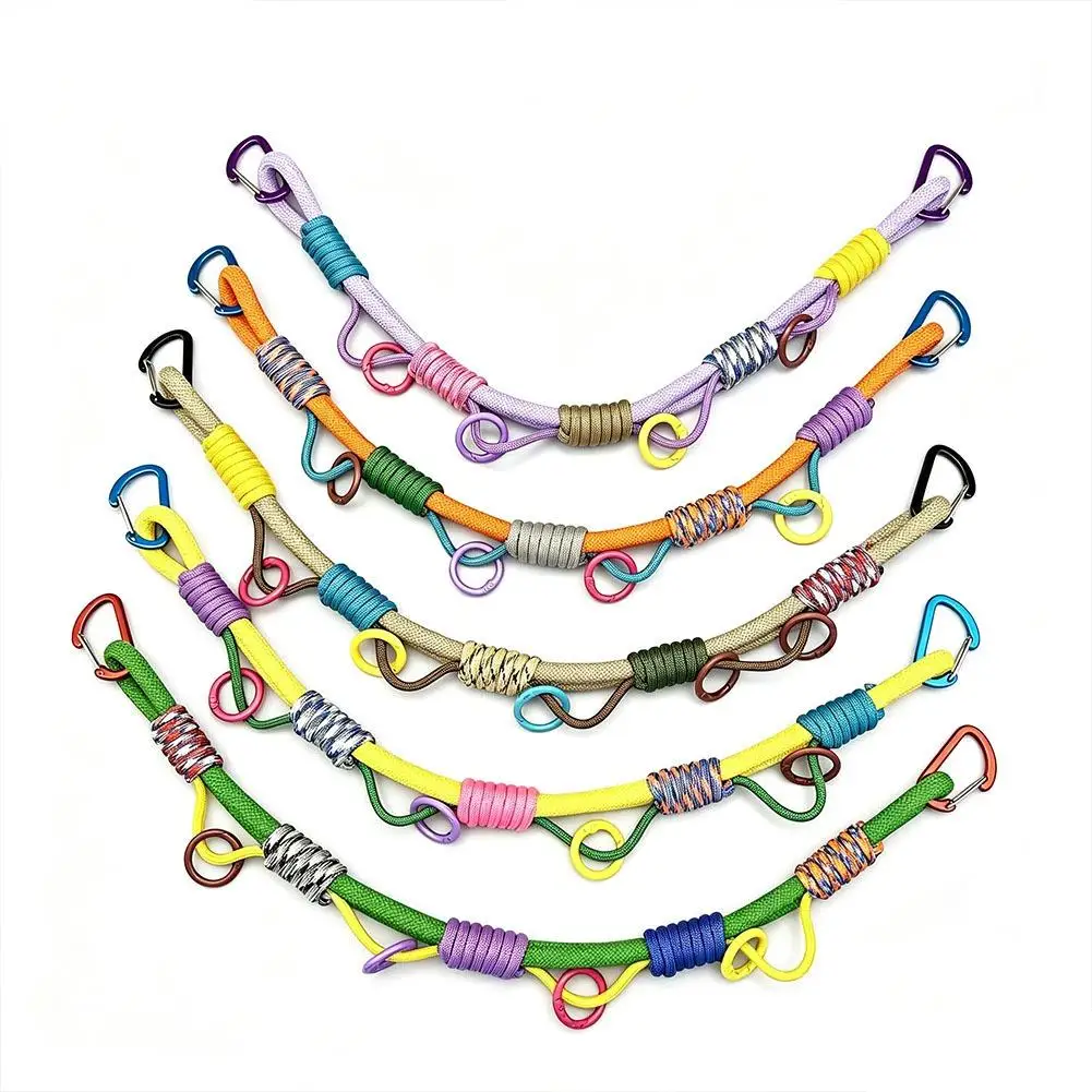 Creative Multifunctional Portable Rope Color Arbitrary Hand-woven Outdoor Backpack Expansion Rope Durable Decoration Bag Pendant