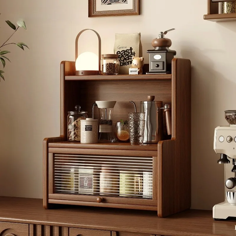 Display Utensils Kitchen Gadgets Spices Countertop Cool Wooden Storage Shelves Coffee Tea Bags Rangement Home Accessories