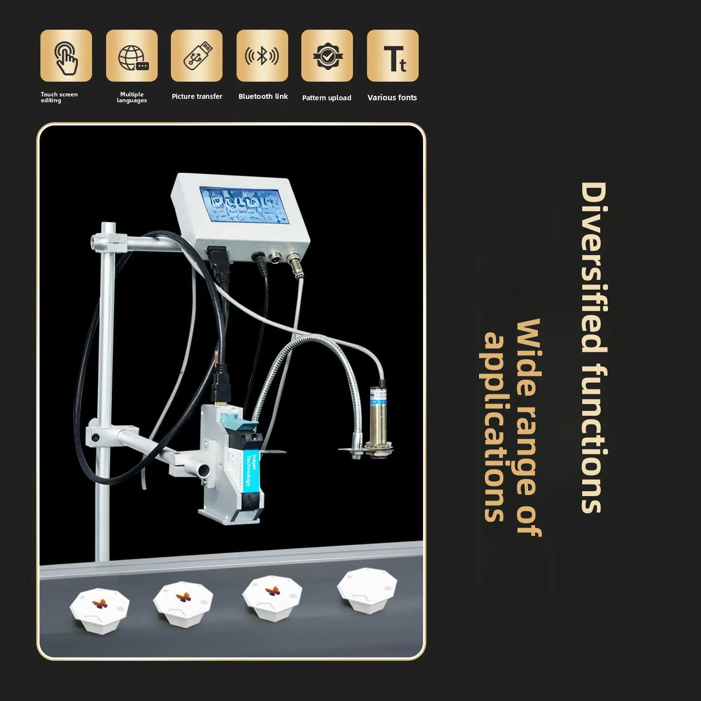 Automatic production date digital pattern belt conveyor belt paging machine inkjet printer
